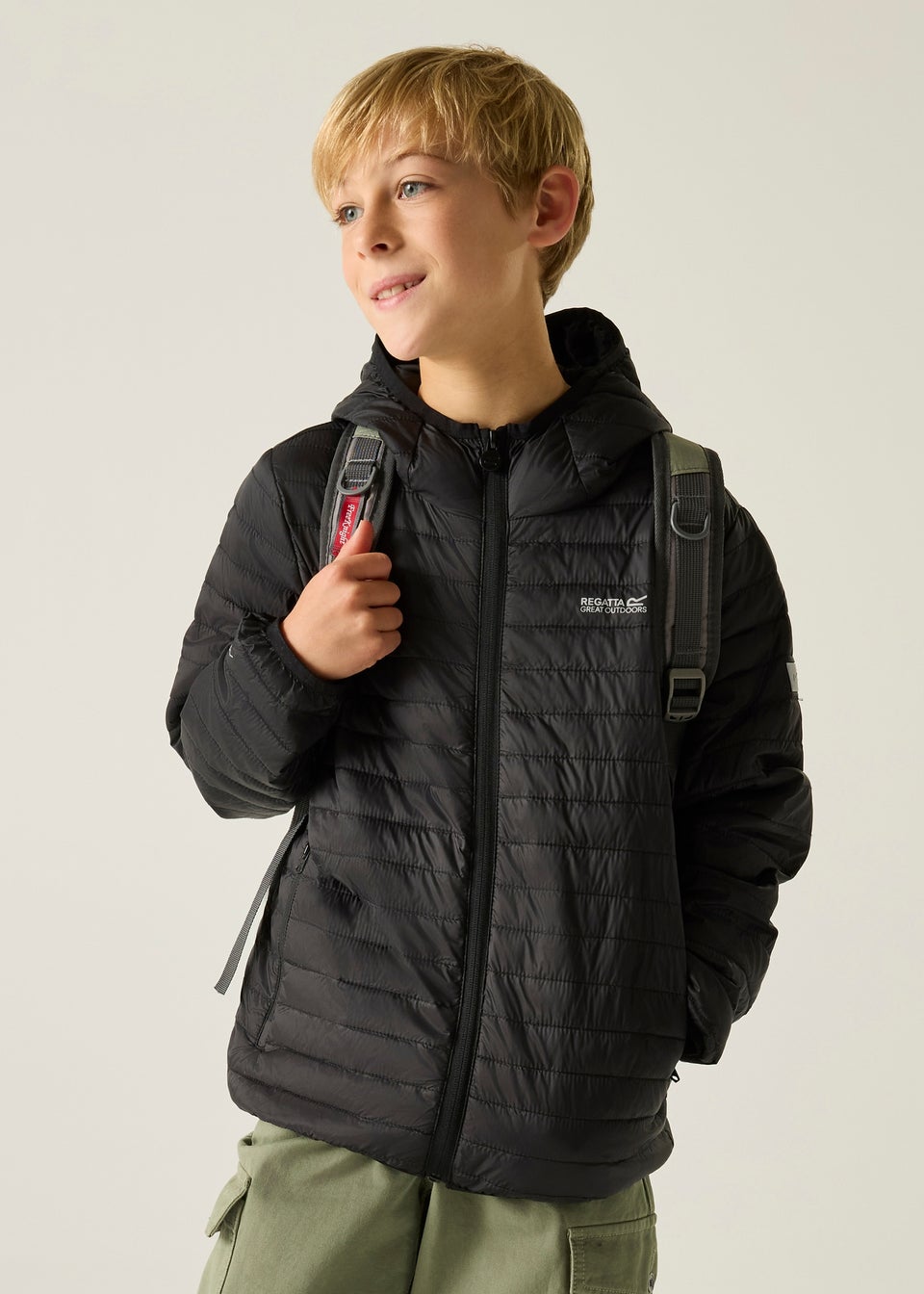 Regatta Black Hillpack Lightweight Jacket (3-13 Years)