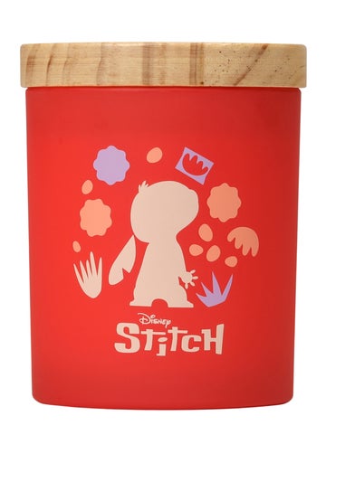 Disney Lilo & Stitch Scented Candle 213G Wood Lid Plumeria & Lychee Pink