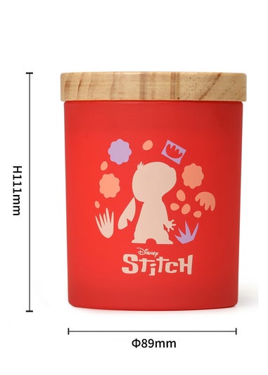 Disney Lilo & Stitch Scented Candle 213G Wood Lid Plumeria & Lychee Pink