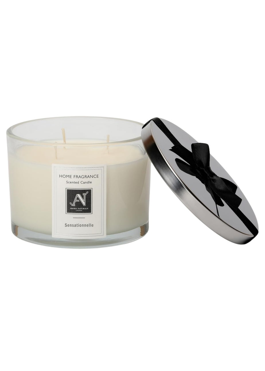 Aroma Naturals London Scented Candle White The Minimalist Luxe Range Candle 292G