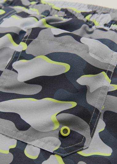 Regatta Dark Storm Camo Skander Swim Shorts (3-13 Years)