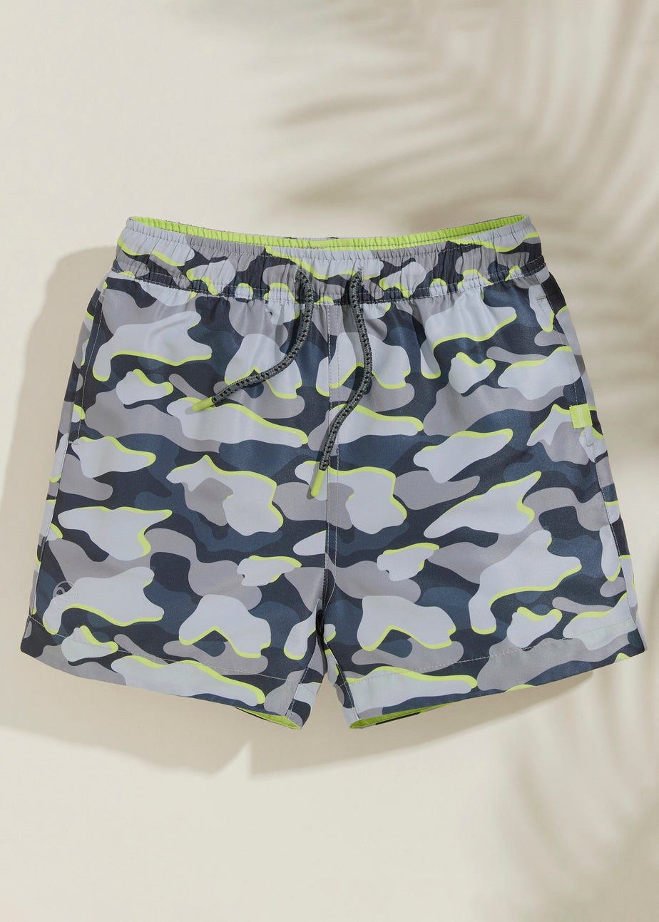 Regatta Dark Storm Camo Skander Swim Shorts (3-13 Years)