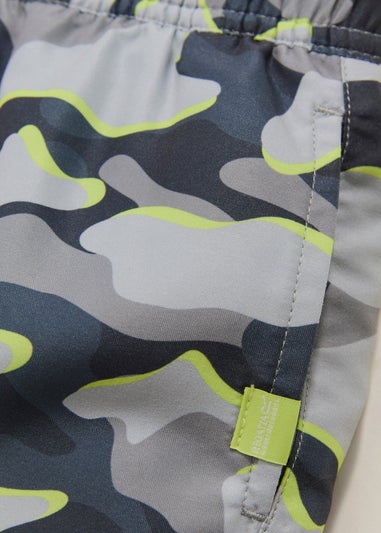 Regatta Dark Storm Camo Skander Swim Shorts (3-13 Years)