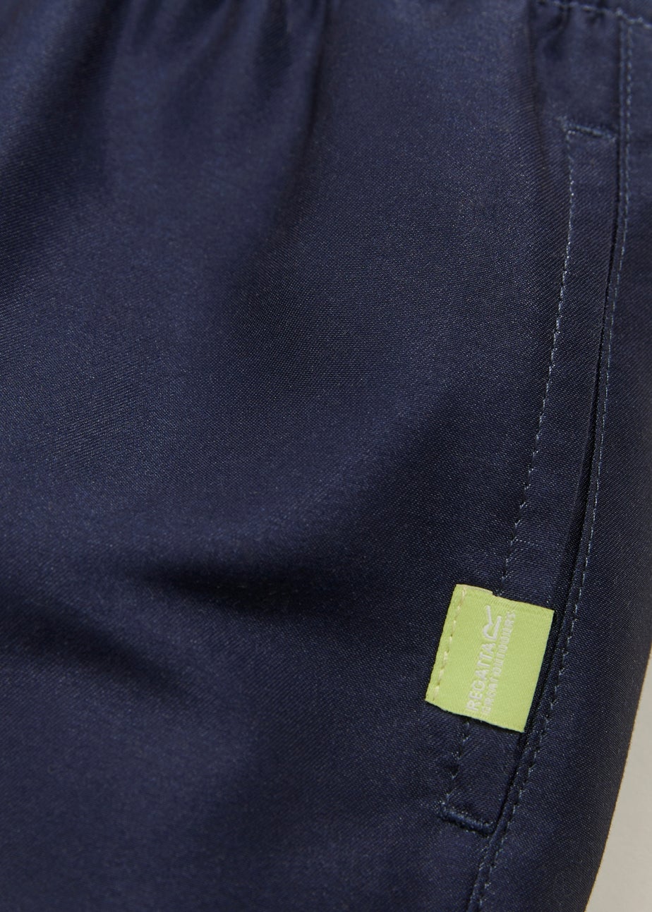 Regatta Navy Sharp Green Skander Swim Shorts (3-13 Years)