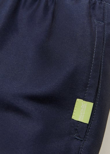 Regatta Navy Sharp Green Skander Swim Shorts (3-13 Years)