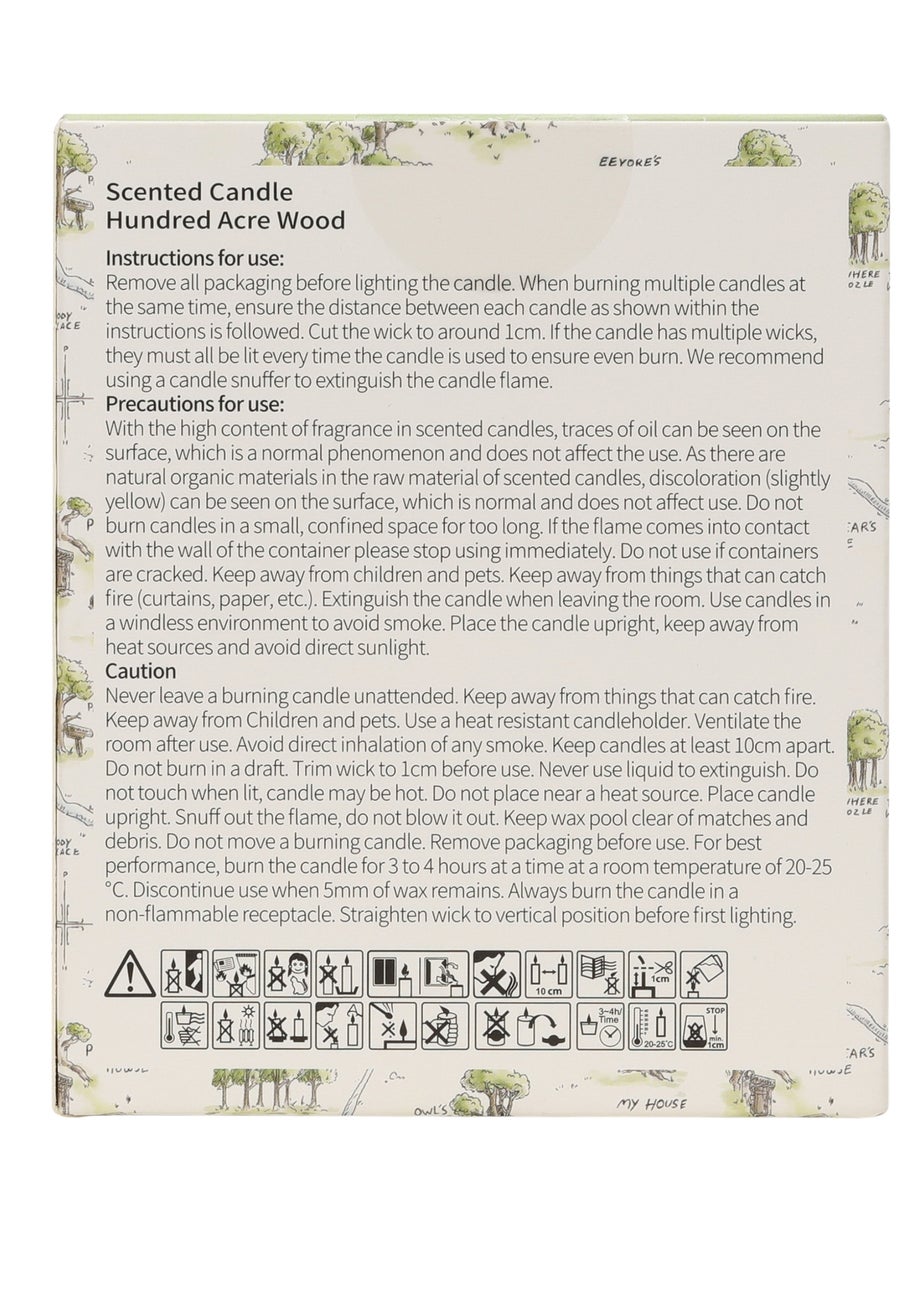 Disney Winnie the Pooh Scented Candle 100 Acre Wood White 213G 1 Wick