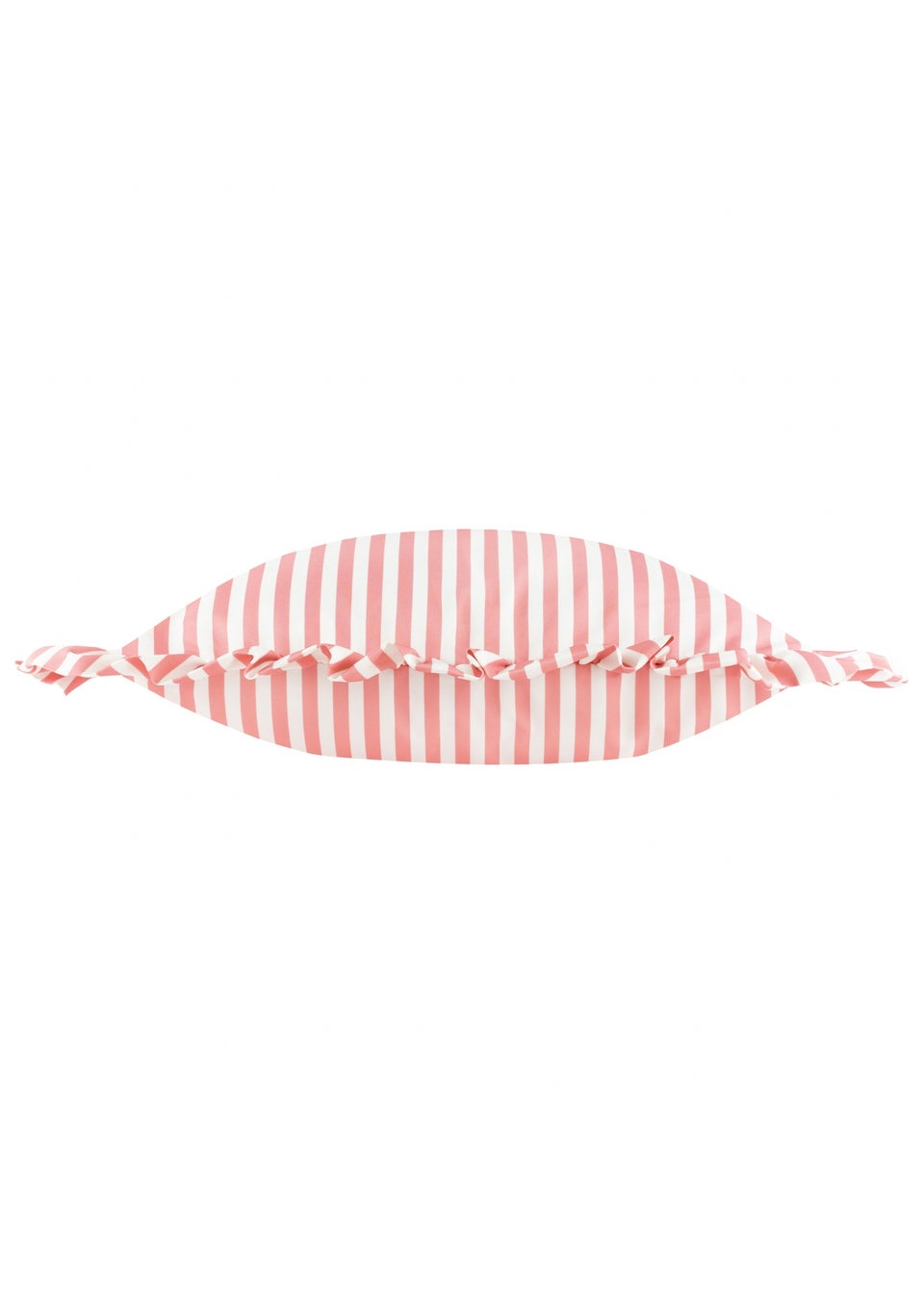 Wylder Millie Ruffle Pink Striped Outdoor Cushion (50 x 50cm)