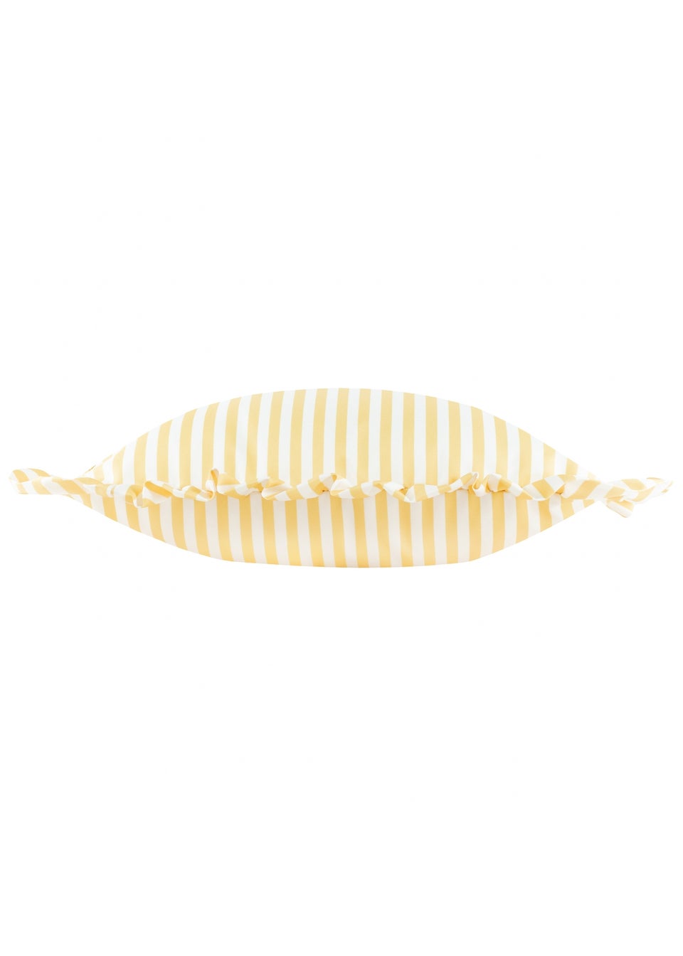 Wylder Millie Ruffle Yellow Striped Outdoor Cushion (50 x 50cm)