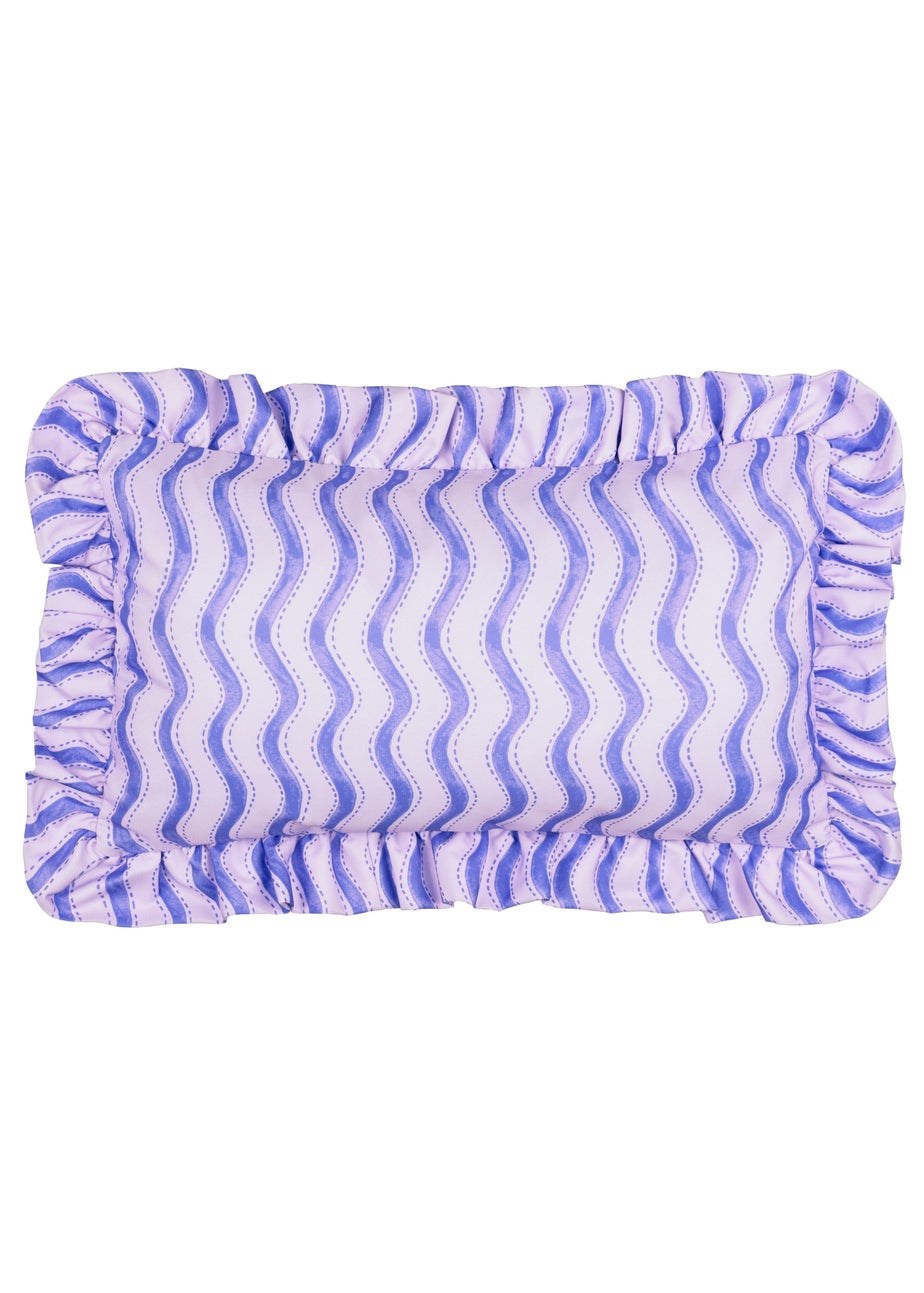 Furn Summer Solstice Wiggly Stripe Cobalt Outdoor Cushion (30 x 50cm)