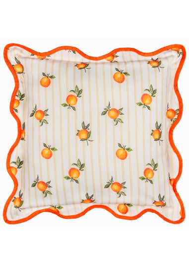 Furn Fruits Oranges Striped Outdoor Cushion (45 x 45cm)