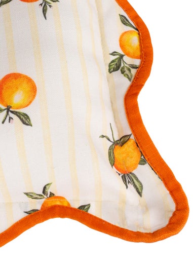 Furn Fruits Oranges Striped Outdoor Cushion (45 x 45cm)