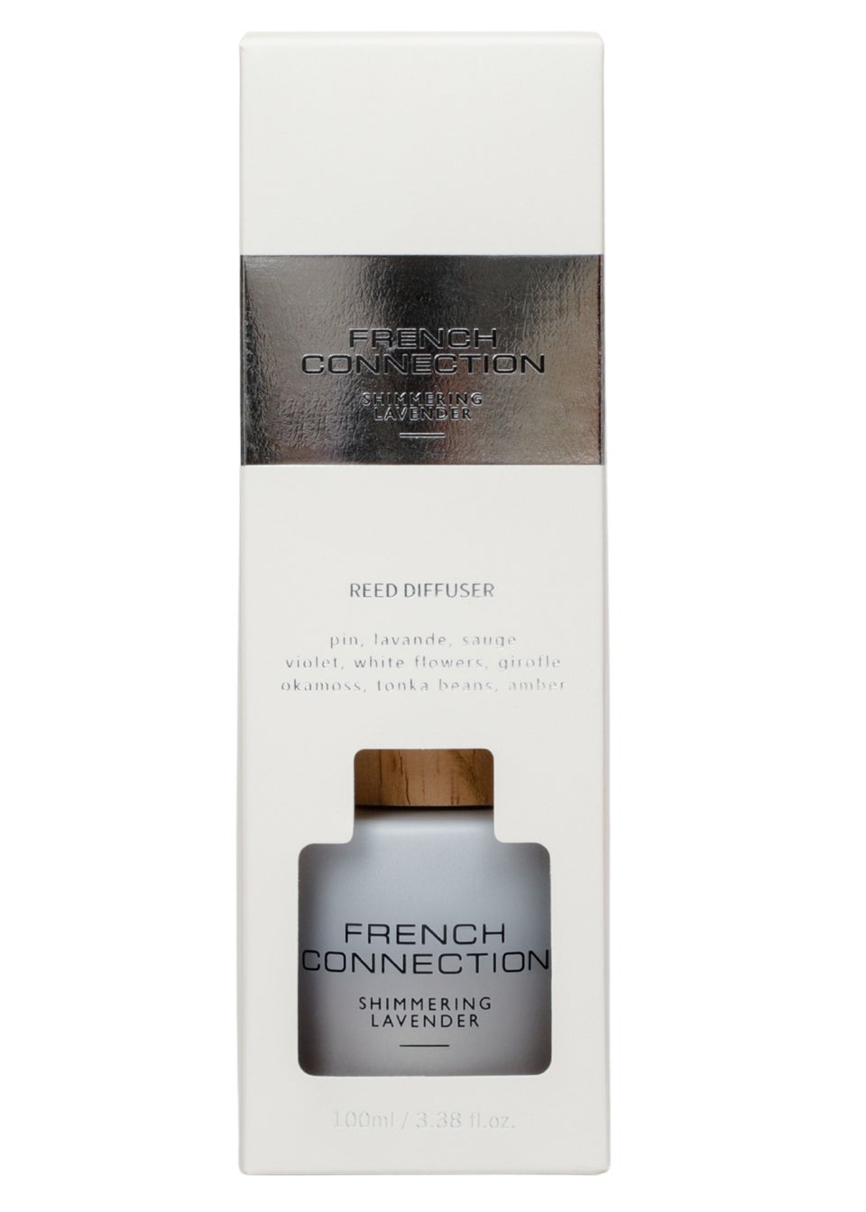 French Connection Reed Diffuser Silver French Connection Ombre Shimmering Lavender 100ML (6 Reeds)