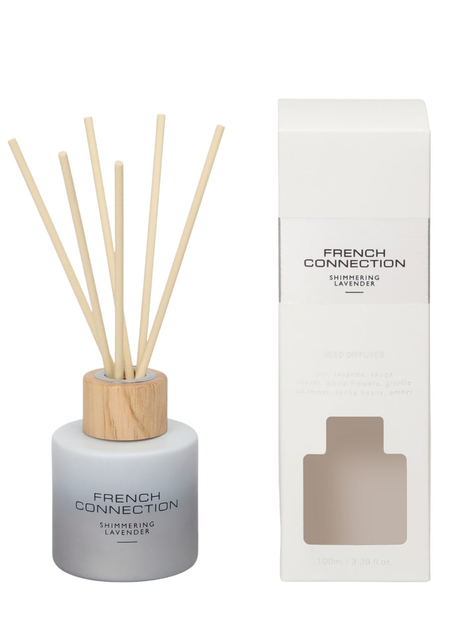 French Connection Reed Diffuser Silver French Connection Ombre Shimmering Lavender 100ML (6 Reeds)