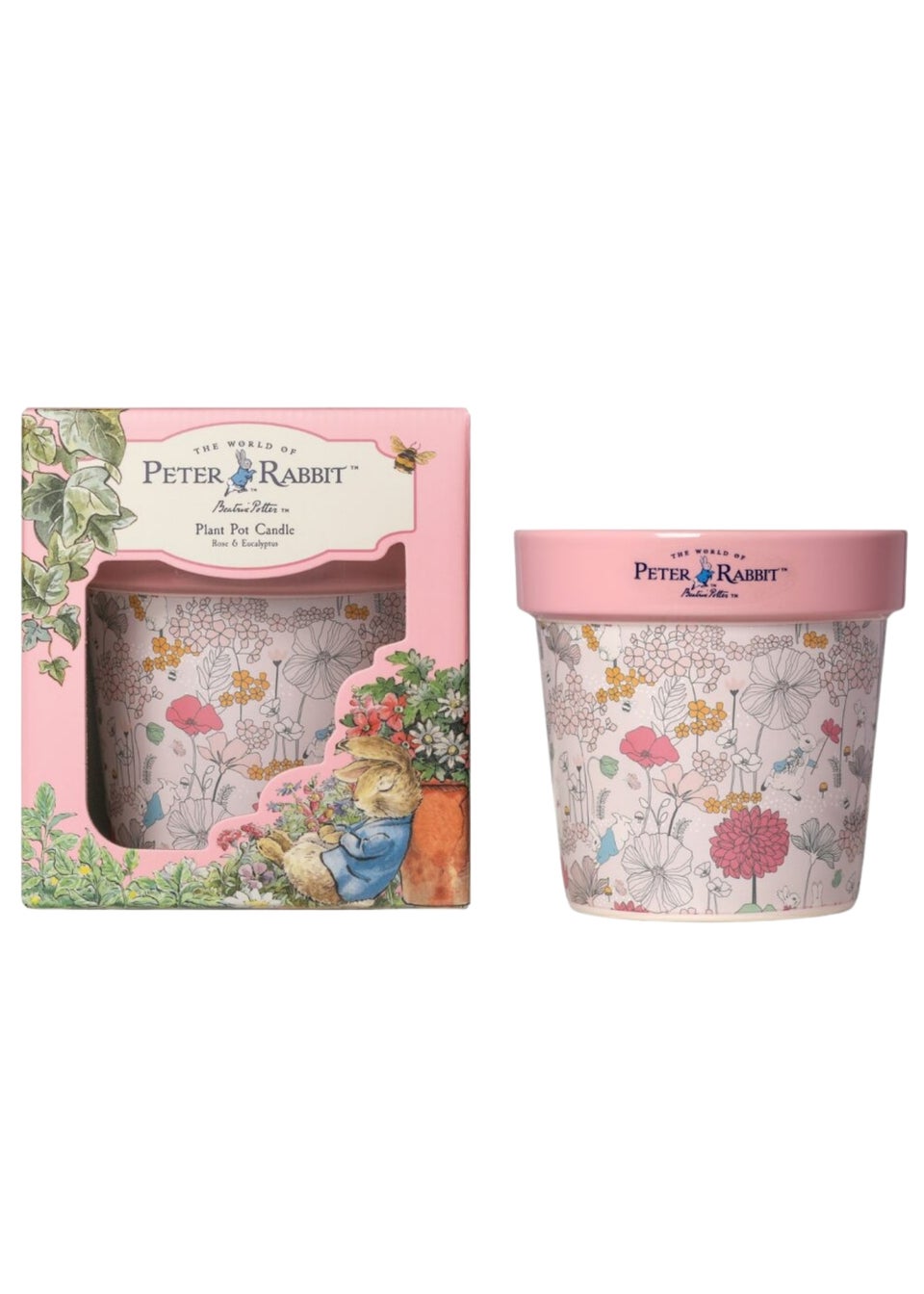 Peter Rabbit Ceramic Scented Candle Pink Rose & Eucalyptus 277G 1 Wick