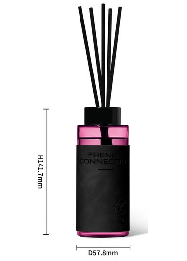 French Connection Reed Diffuser 180ml Pink Leather Range Dark Rum & Rose Scented