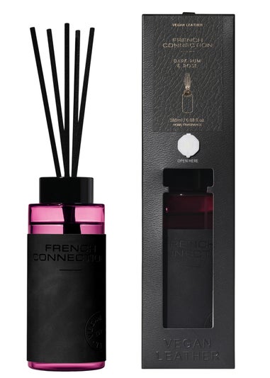 French Connection Reed Diffuser 180ml Pink Leather Range Dark Rum & Rose Scented
