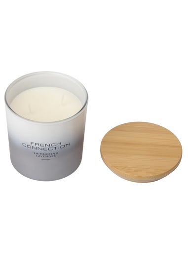 French Connection Large Scented Candle 322g Ombre Collection Shimmering Lavender Silver (2 Wick)