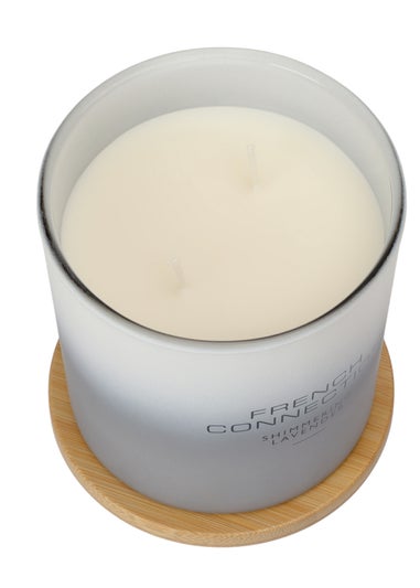 French Connection Large Scented Candle 322g Ombre Collection Shimmering Lavender Silver (2 Wick)