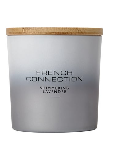 French Connection Large Scented Candle 322g Ombre Collection Shimmering Lavender Silver (2 Wick)