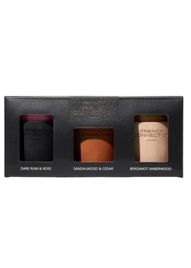 French Connection Leather Range Multi Diffuser Giftset 3 X 50ML (5 Reeds)