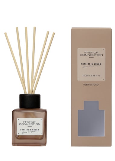 French Connection Reed Diffuser Square Range Brown Praline & Cream 100ml