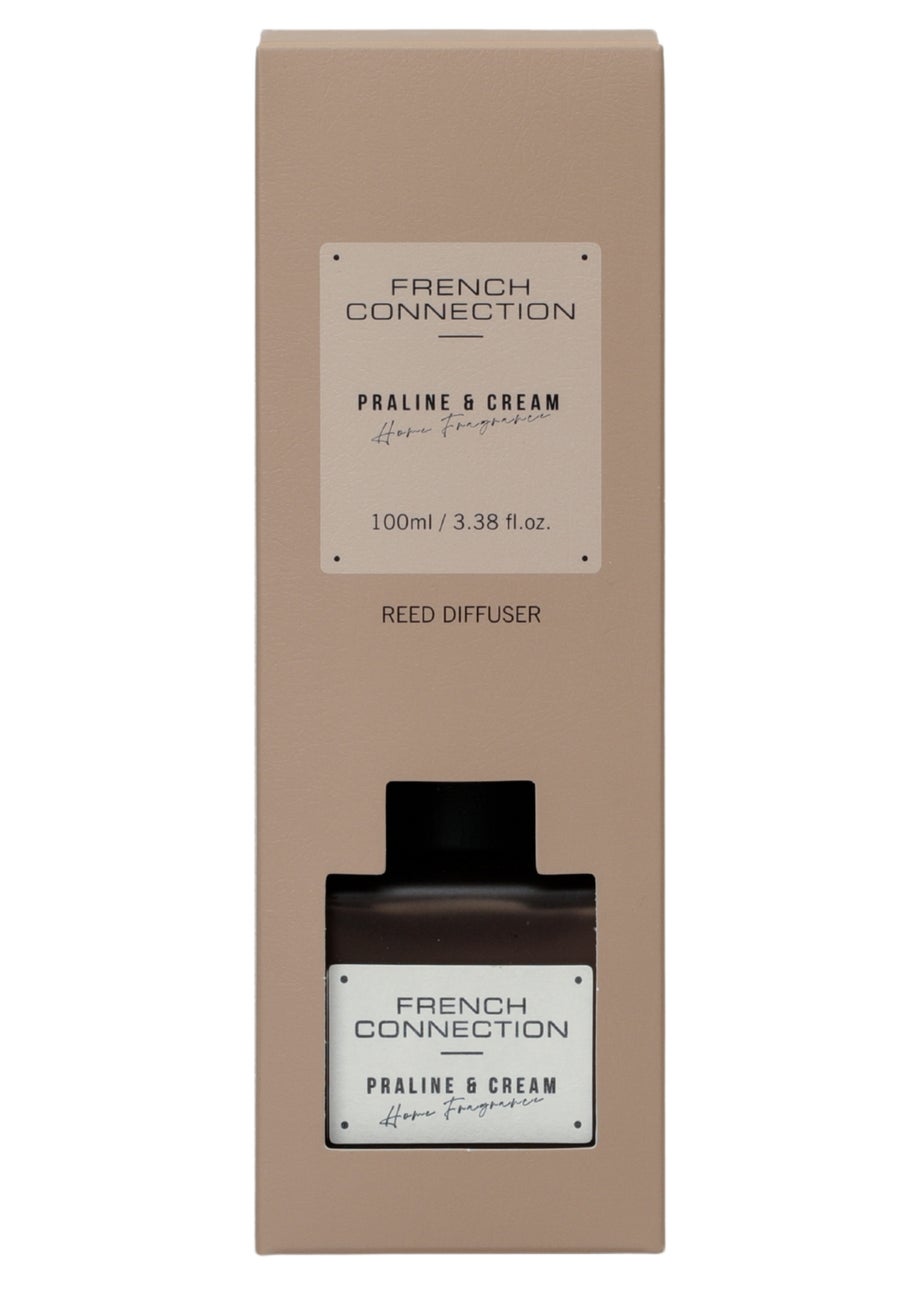 French Connection Reed Diffuser Square Range Brown Praline & Cream 100ml