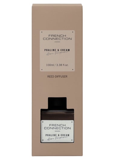 French Connection Reed Diffuser Square Range Brown Praline & Cream 100ml