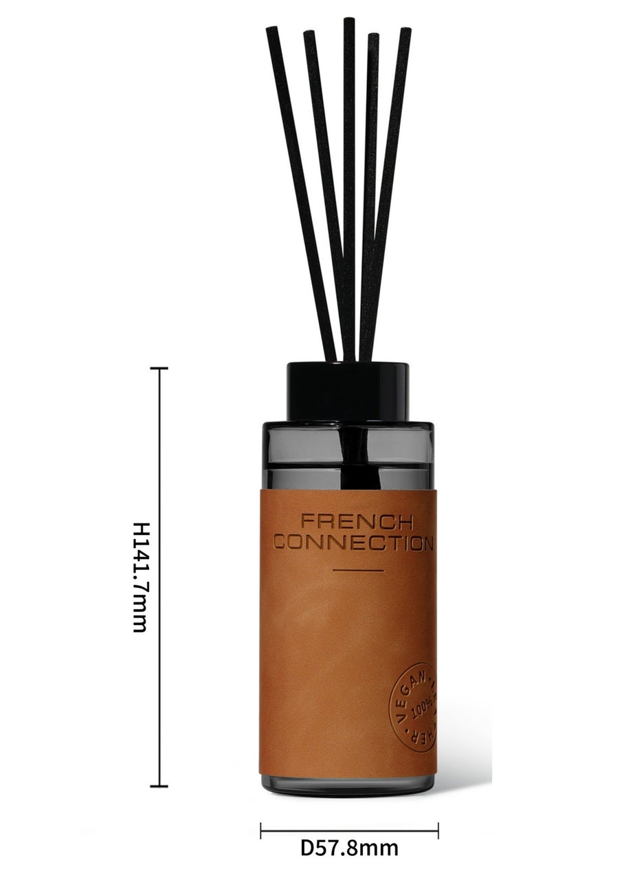 French Connection Reed Diffuser 180ML Leather Range Sandalwood & Cedar (5 Reeds)