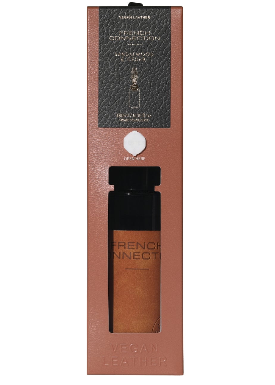 French Connection Reed Diffuser 180ML Leather Range Sandalwood & Cedar (5 Reeds)