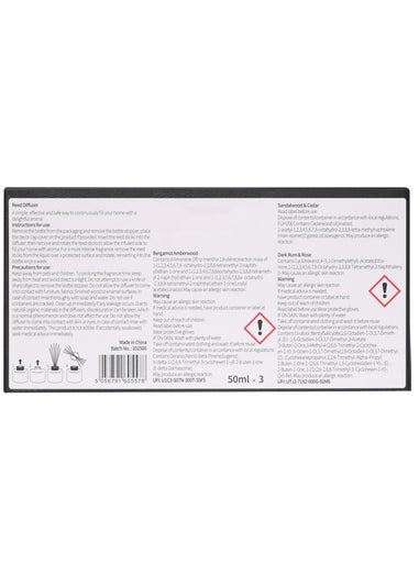 French Connection Candle Giftset Leather Range Black Rum, Sandalwood, Bergamot  3 X 54G 1 Wick