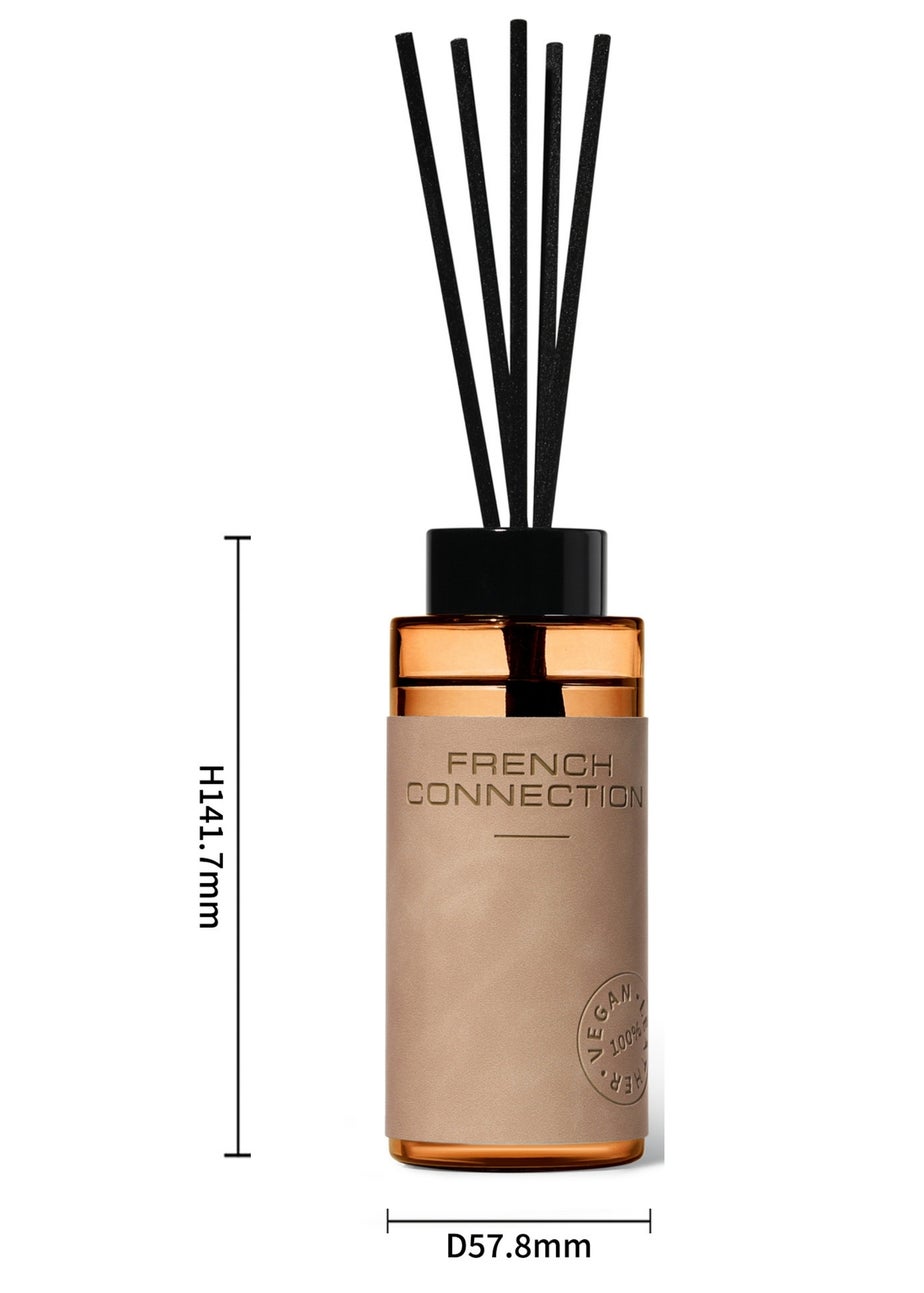 French Connection Leather Range Orange Diffuser Bergamot & Amberwood 180ML (5 Reeds)