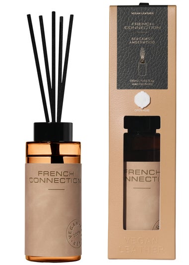 French Connection Leather Range Orange Diffuser Bergamot & Amberwood 180ML (5 Reeds)