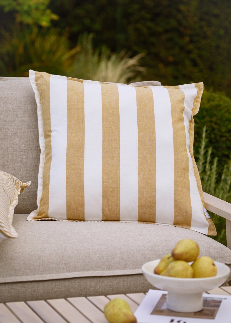 Yard Hayle Honey 100% Cotton Outdoor Cushion (50 x 50cm)