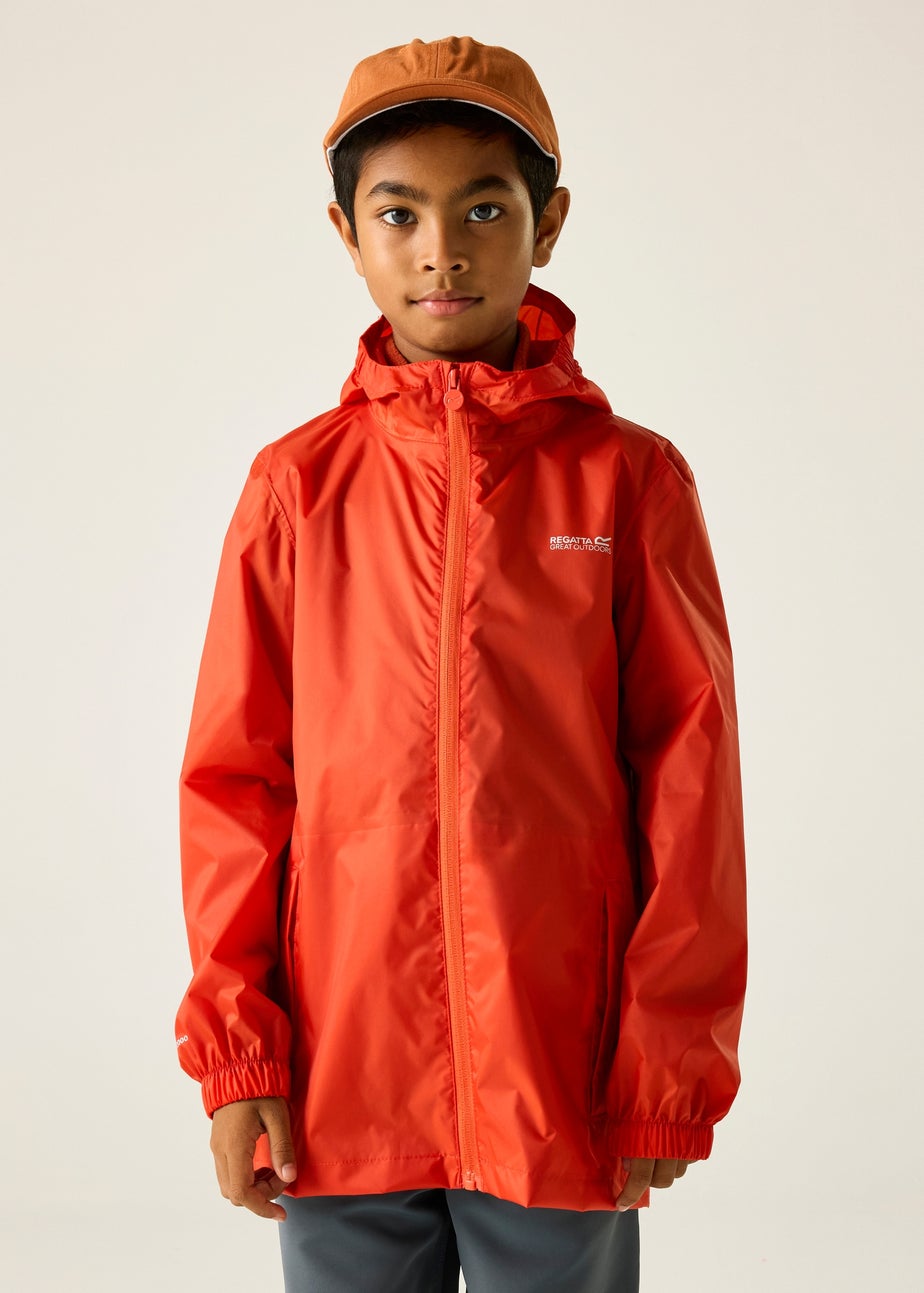 Regatta Rusty Orange Pack-It III Waterproof Jacket With Isolite Technology (2-13 Years)