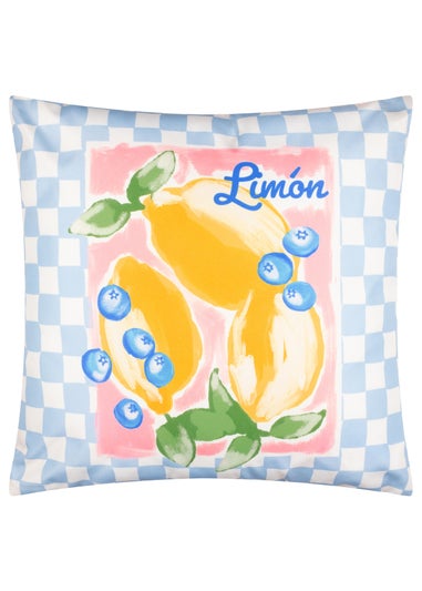 Furn Mediterranean Limon Sky Blue Outdoor Cushion (45 x 45cm)