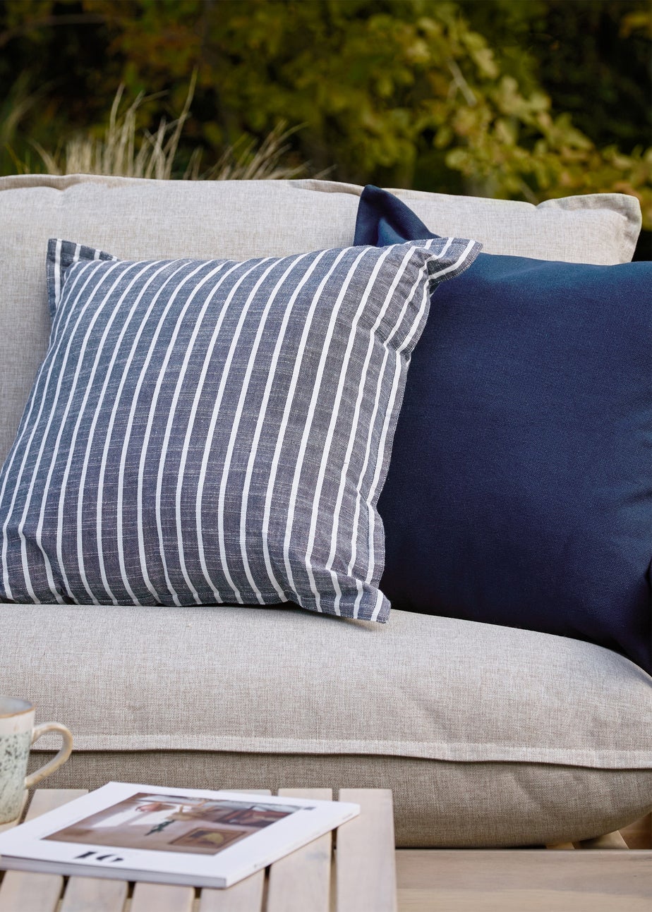Yard Holmfirth Canvas Navy Outdoor Cushion (45 x 45cm)
