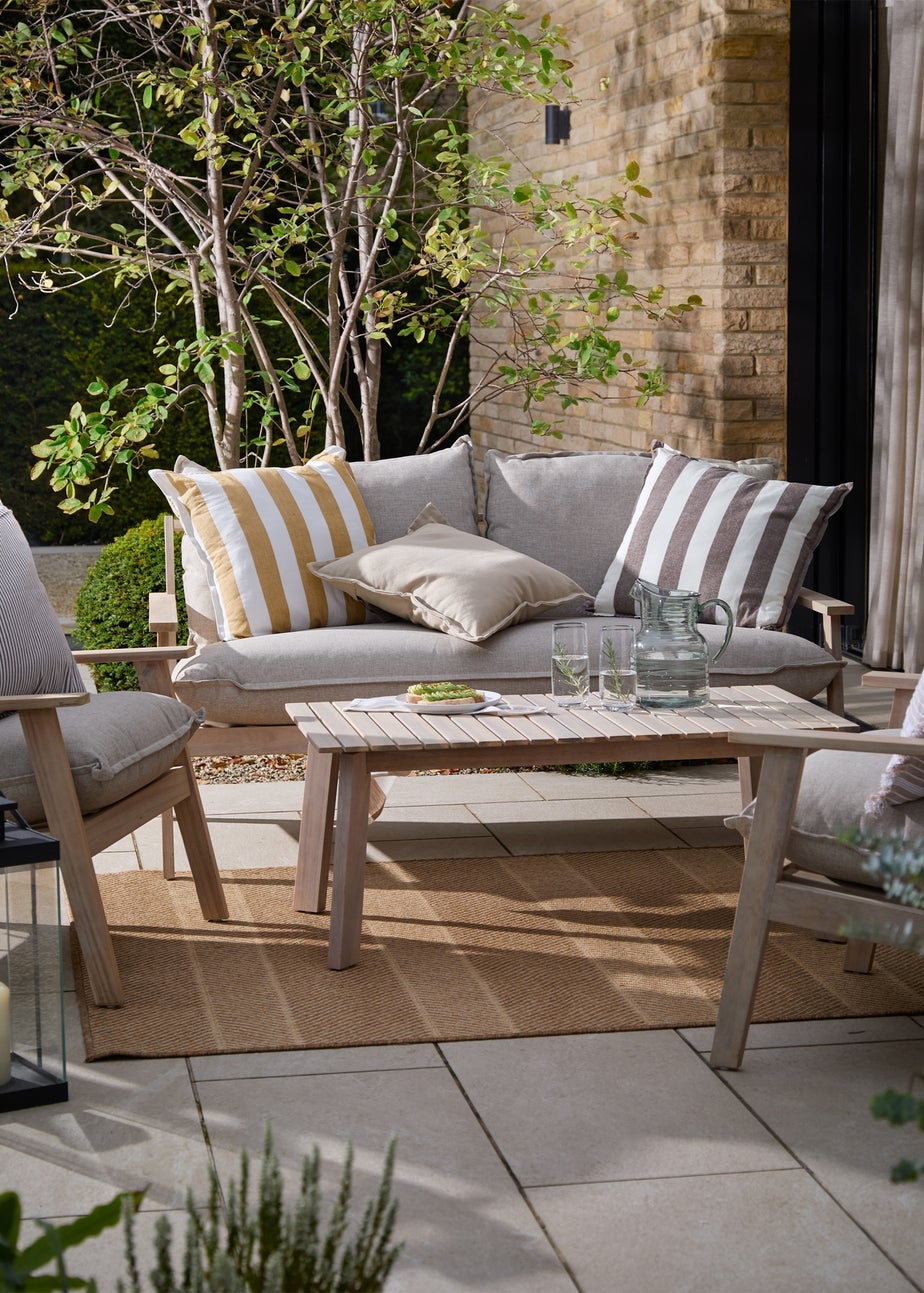 Yard Holmfirth Canvas Natural Outdoor Cushion (45 x 45cm)