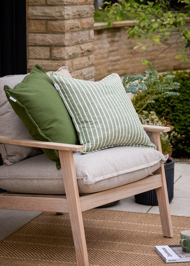 Yard Hessle Stripe Eucalyptus Outdoor Cushion (45 x 45cm)
