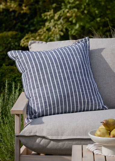 Yard Hessle Stripe Navy Outdoor Cushion (45 x 45cm)