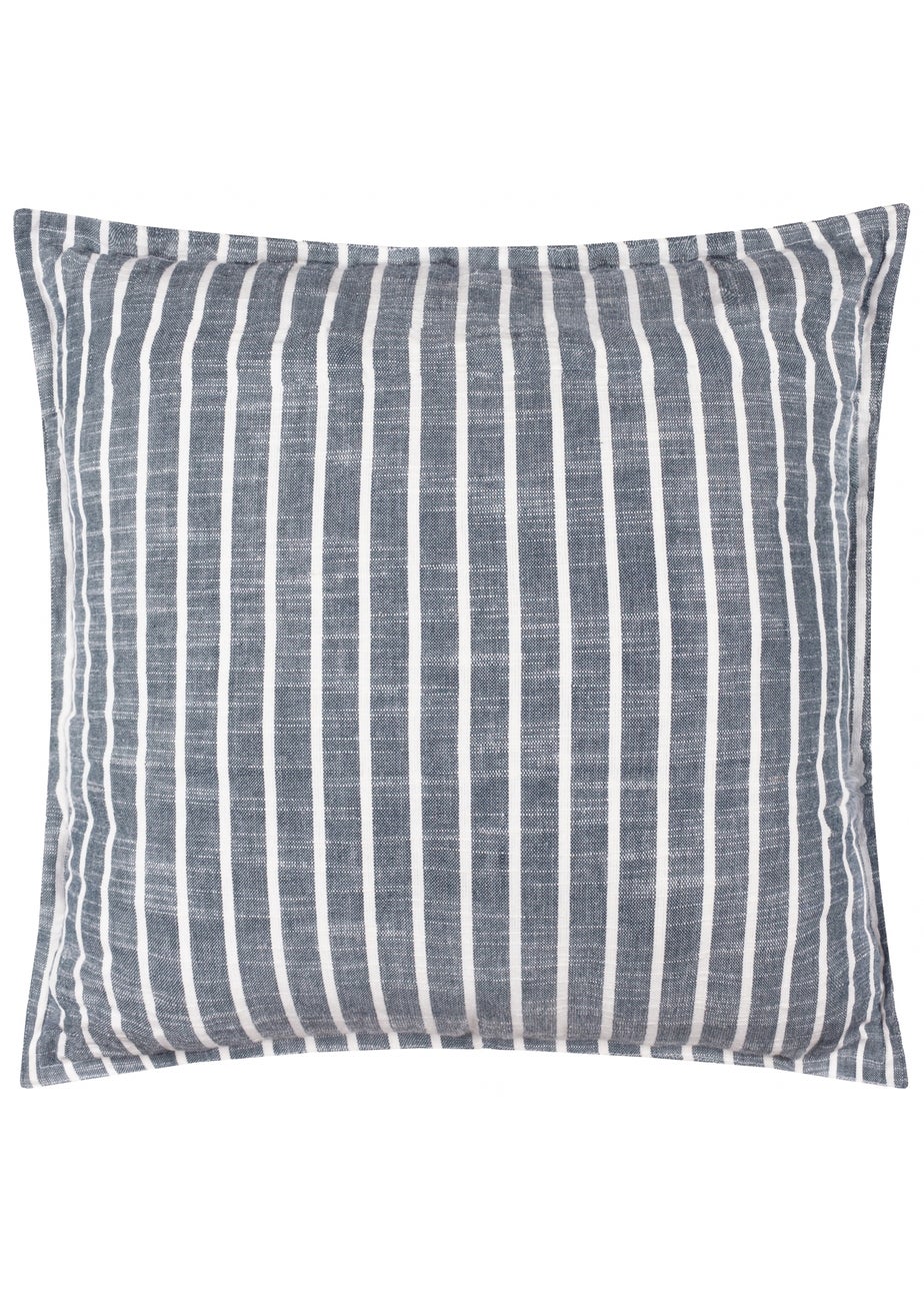 Yard Hessle Stripe Navy Outdoor Cushion (45 x 45cm)