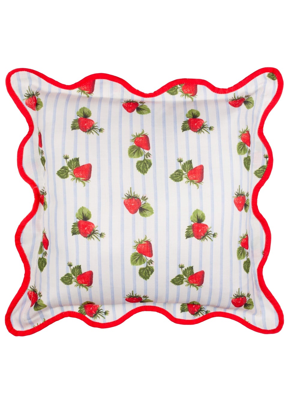 Furn Fruits Strawberries Striped Outdoor Cushion (45 x 45cm)