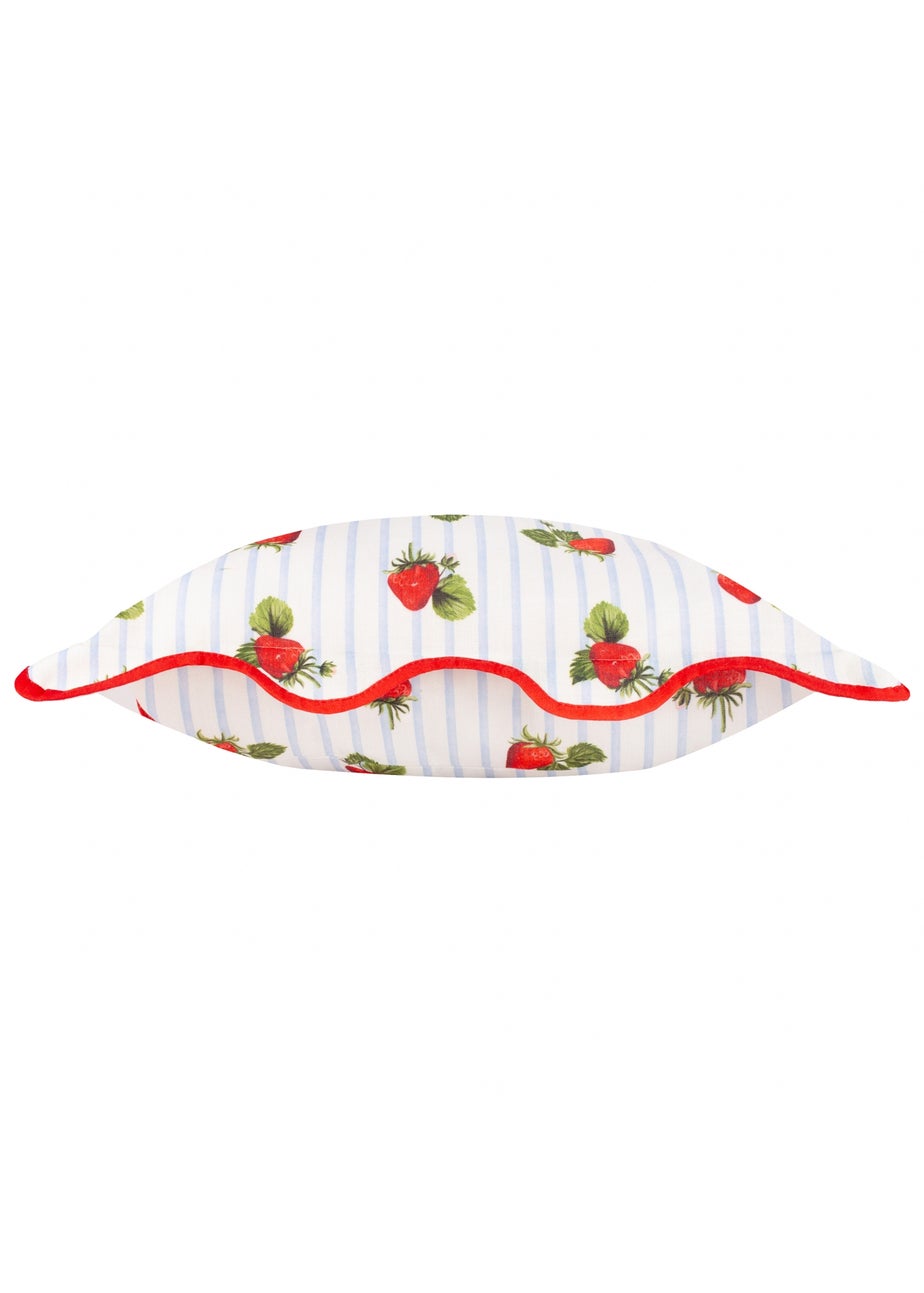 Furn Fruits Strawberries Striped Outdoor Cushion (45 x 45cm)