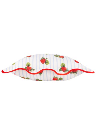 Furn Fruits Strawberries Striped Outdoor Cushion (45 x 45cm)
