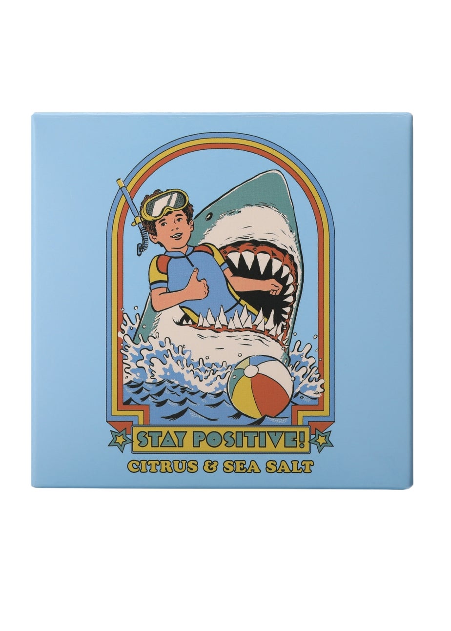 Steven Rhodes Scented Candle Stay Positive Blue Mug with Citrus & Sea Salt Scent