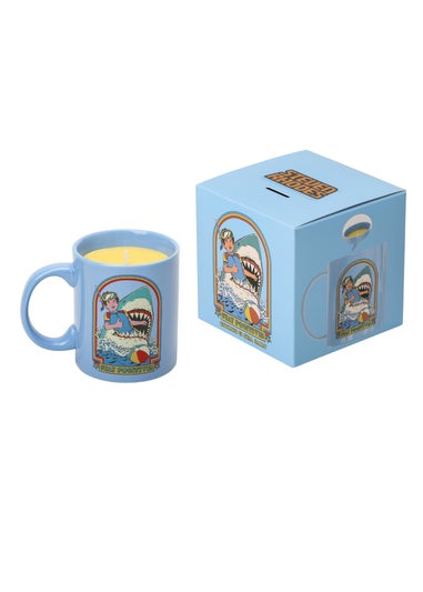 Steven Rhodes Scented Candle Stay Positive Blue Mug with Citrus & Sea Salt Scent