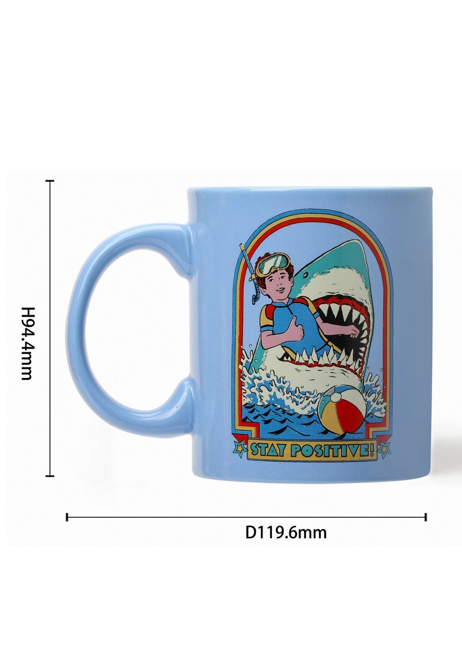 Steven Rhodes Scented Candle Stay Positive Blue Mug with Citrus & Sea Salt Scent