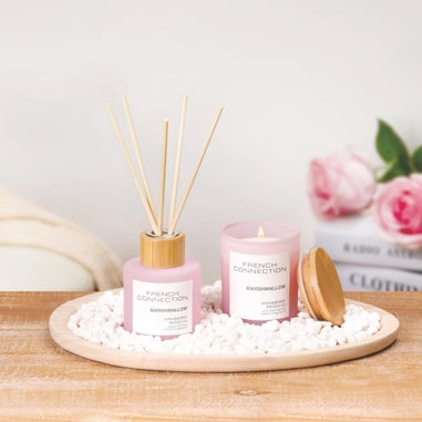 French Connection Candle & Diffuser Giftset Pastel Collection Pink Marshmallow 130G & 100ML