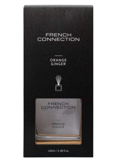 French Connection Reed Diffuser 100ML Brown French Connection Orange & Ginger Natural Wooden Surround