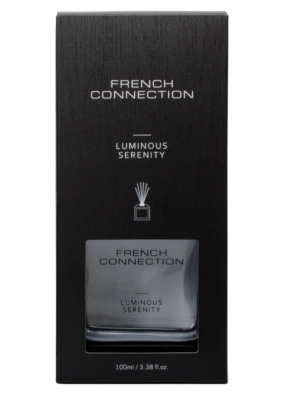 French Connection Reed Diffuser Black Wooden Surround Luminous Serenity 100ML (6 Reeds)