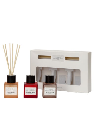 French Connection Reed Diffusers Giftset Square Range Multi 3 x 50ML Diffusers